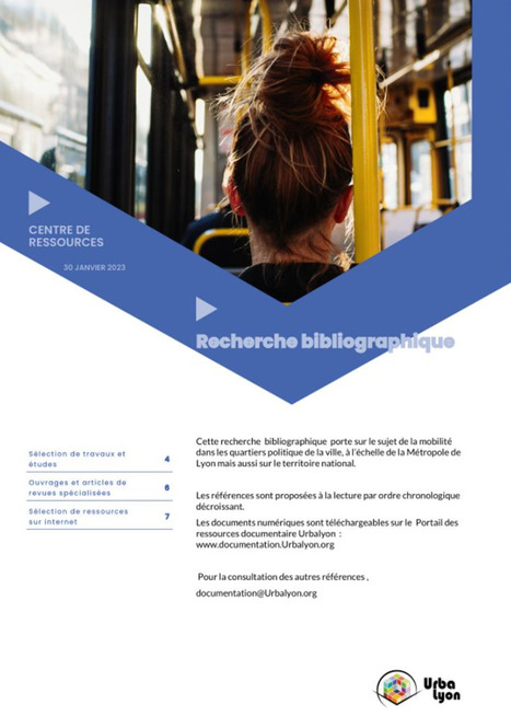 Etude Urbalyon : bibliographie Mobilité dans les quartiers politique de la ville | Veille Urbalyon : Cohésion sociale et territoriale | Scoop.it