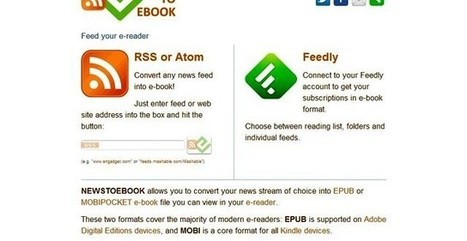 NewsToEbook, genial servicio web para crear ePubs a partir de feeds | TIC & Educación | Scoop.it