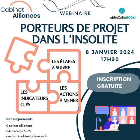 Webinaire Porteur de projets insolites | Cabinet Alliances | Scoop.it