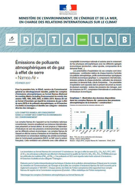 Émissions de polluants atmosphériques et de gaz à effet de serre – Naméa-Air : observation et statistiques | Prévention du risque chimique | Scoop.it