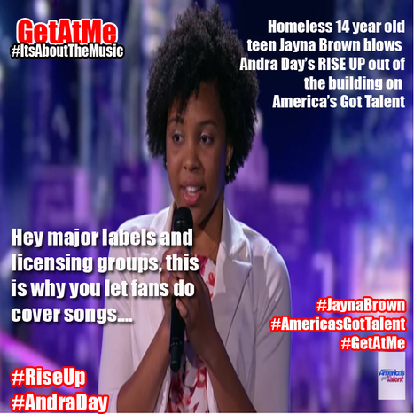 GetAtMe 14 year old Jayna Brown blows RISE Up out of the building on America's Got Talent... #ItsAboutTheMusic | GetAtMe | Scoop.it