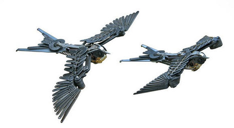 Typewriter parts turned into swallows | All Geeks | Scoop.it