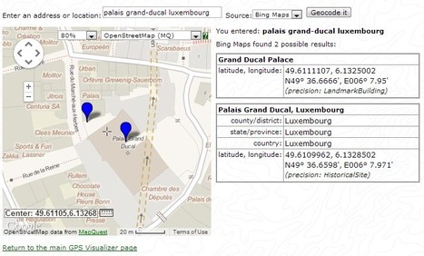 GPS Visualizer: Quick Geocoder | Latest Social Media News | Scoop.it