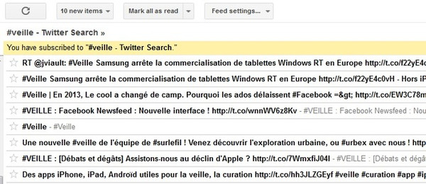 OF - Les flux Twitter en natif dans Google Reader | Curation, Veille et Outils | Scoop.it