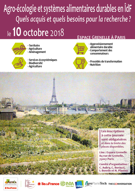 S&eacute;minaire : Agro-&eacute;cologie et syst&egrave;mes alimentaires durables en IdF : quels acquis et quels besoins pour la recherche ? | Life Sciences Universit&eacute; Paris-Saclay | Scoop.it