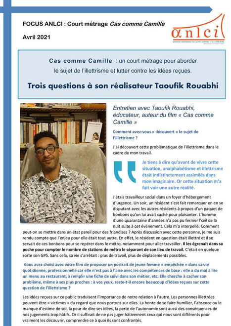Cas comme Camille, un court métrage pour aborder le sujet de l'illettrisme | Savoirs de base, Illettrisme et FLE | Scoop.it