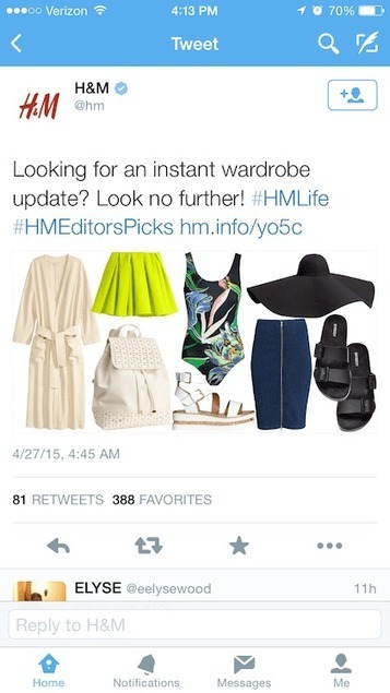H&M shares marketing content it knows its consumer will enjoy | e-commerce & social media | Scoop.it