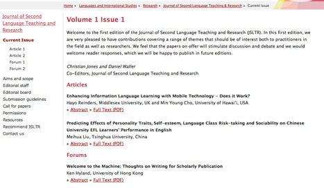 Volume 1 Issue 1 - Current Issue - Journal Second Language Teaching & Research - Open Access | gpmt | Scoop.it