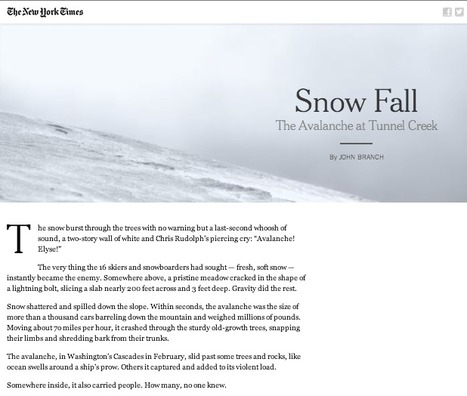 Snowfallen StoryTelling: 150+ Examples of Long-Format Multimedia Stories | E-Learning-Inclusivo (Mashup) | Scoop.it