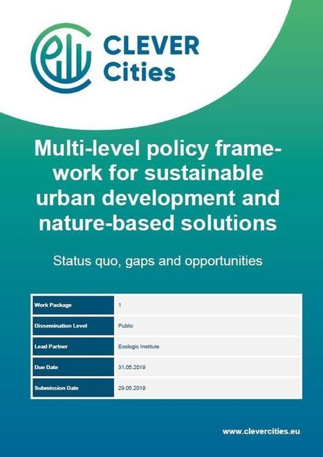 Multi-level Policy Framework for Sustainable Urban Development and Nature-based Solutions – Status quo, gaps and opportunities | Ecologic Institute: Science and Policy for a Sustainable World | Energy Transition in Europe | www.energy-cities.eu | Scoop.it
