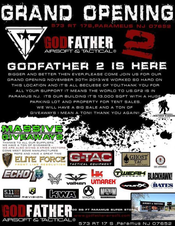 Godfather Airsoft OPENING STORE NUMBER TWO!!! - November 30th EVENT DETAILS | Thumpy's 3D Airsoft & MilSim EVENTS NEWS ™ | Scoop.it