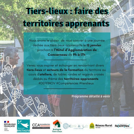 12/01/23 - Concarneau - Tiers-lieux : faire des territoires apprenants | Formation : Innovations et EdTech | Scoop.it
