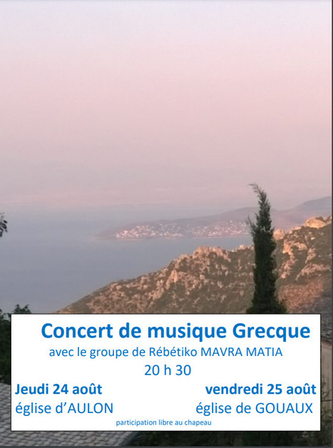 Concerts de musique grecque à Aulon et Gouaux les 24 et 25 août | Vallées d'Aure & Louron - Pyrénées | Scoop.it