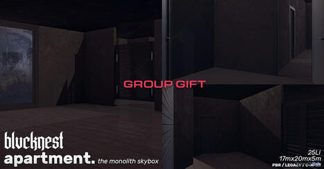Monolith Skybox December 2025 Group Gift by BLACK NEST | Teleport Hub - Second Life Freebies | Second Life Freebies | Scoop.it