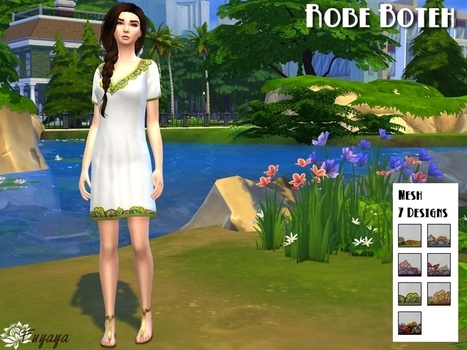 Robe Boteh (Sims 4) << Fuyaya sur Sims Artists | Les Sims | Scoop.it