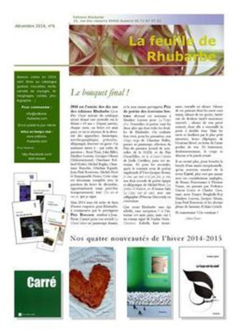 "La feuille de Rhubarbe", n° 6 | Revues | Scoop.it