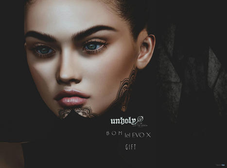 Rose Lelutka EvoX BOM Face Tattoo September 2021 Group Gift by Unholy&JTM | Teleport Hub - Second Life Freebies | Second Life Freebies | Scoop.it
