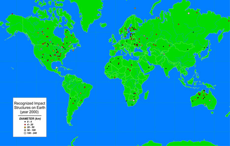 Map of Most Meteorite Craters in the World | Amazing Science | Scoop.it