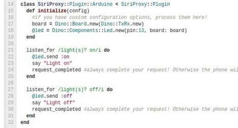 Siri controlled Arduino using Ruby | Arduino Geeks | Scoop.it