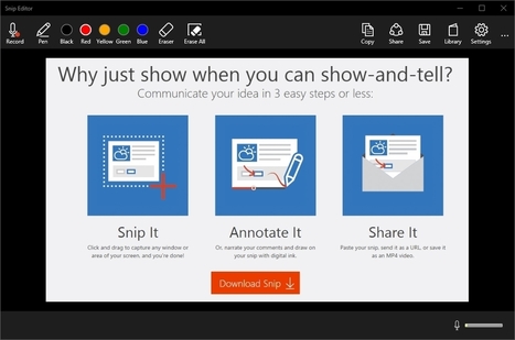 Microsoft Snip : un nouvel outil pour faire des captures d'écran, les annoter et les partager - Blog du Modérateur | Formation Agile | Scoop.it
