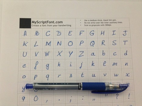 Créer facilement une police de caractère avec sa propre écriture : MyScriptFont.com | Byothe | Geeks | Scoop.it