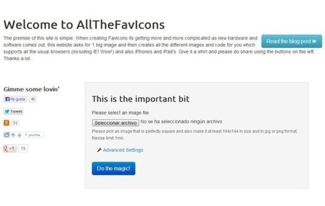 AllTheFavIcons te ayuda a crear tu propio favicon | Aplicaciones y Herramientas . Software de Dise&ntilde;o | Scoop.it