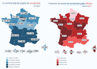 Baisse des intentions d’embauches pour 2025 : aucune région n'est épargnée | Politiques publiques et société | Scoop.it