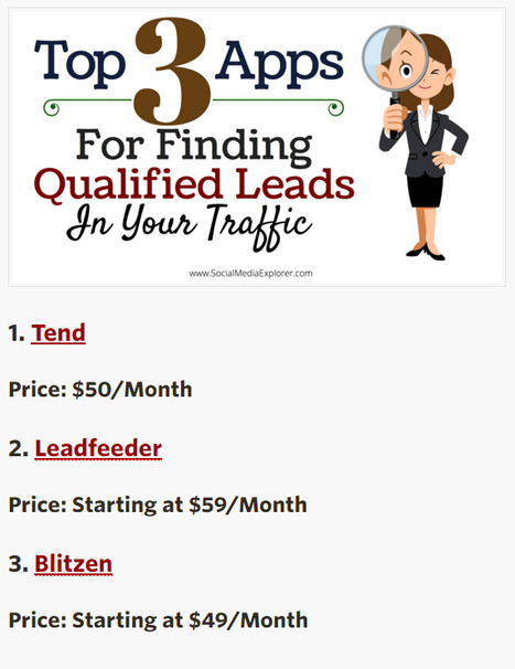 Top 3 Apps for Finding Qualified Leads in Your Traffic - Social Media Explorer | digital marketing strategy | Scoop.it