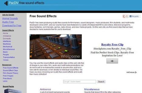 PacDV, una gran colección de sonidos y efectos sonoros gratis para tus proyectos | Educación, TIC y ecología | Scoop.it