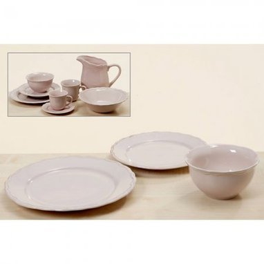 Teller Chiara Rosa D22cm Keramik Landhaus Stil