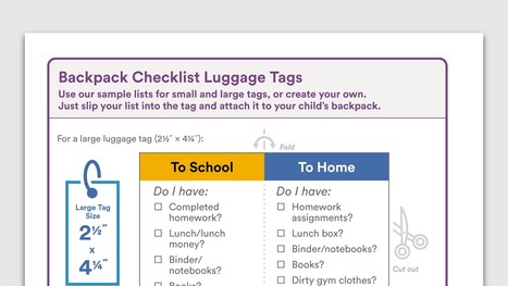 Printable Backpack Checklist for Your Child by By Amanda Morin  | iGeneration - 21st Century Education (Pedagogy & Digital Innovation) | Scoop.it