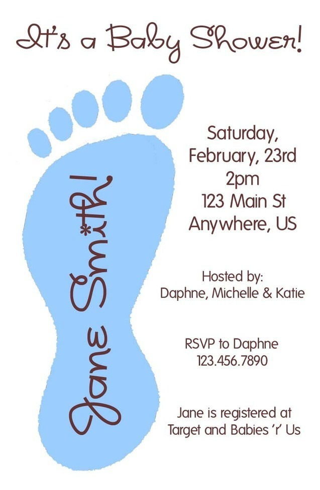 smurf baby shower invitations