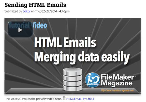 Sending HTML Emails - ISO FileMaker Magazine | Learning Claris FileMaker | Scoop.it