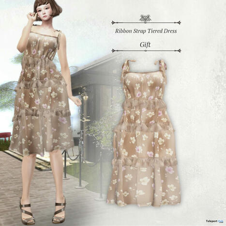 Ribbon Strap Tiered Dress June 2025 Group Gift by S@BBiA | Teleport Hub - Second Life Freebies | Teleport Hub | Scoop.it