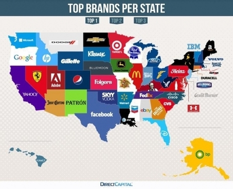 Map of US Shows Most Googled Brand in Each State | AdWeek | Public Relations & Social Marketing Insight | Scoop.it