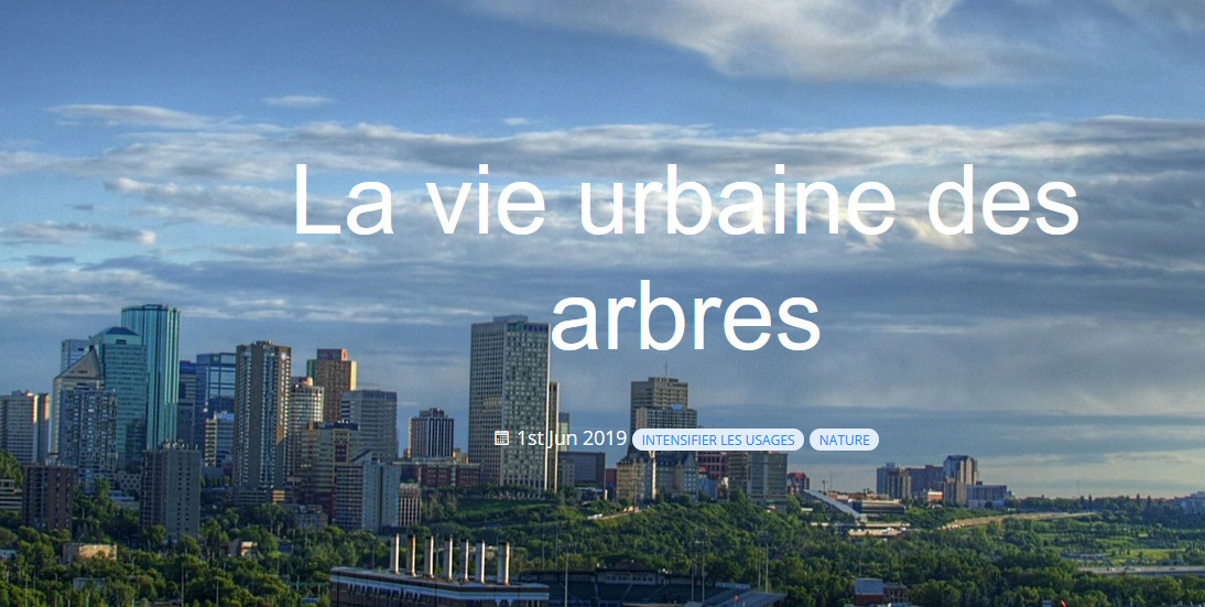 La vie urbaine des arbres Pour un urbanisme c...