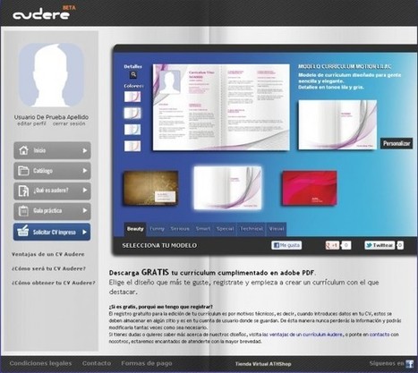 Diseña y edita tus currículum vitae con CVaudere | TIC & Educación | Scoop.it