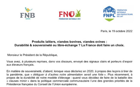 Libre-échange : la FNO, la FNB et la FNPL dénoncent la position française | Actualité Bétail | Scoop.it