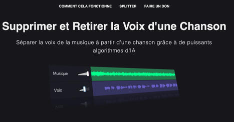 Comment séparer en ligne la voix de la musique dans une chanson ? | Veille Éducative - L'actualité de l'éducation en continu | Scoop.it