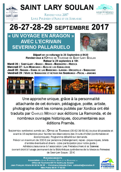 Hors vallées : voyage en Aragon avec Severino Pallaruelo du 26 au 29 septembre | Vallées d'Aure & Louron - Pyrénées | Scoop.it