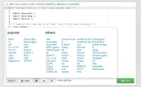 Ideone, el compilador online con más de 60 lenguajes de programación | Programación Web desde cero | Scoop.it