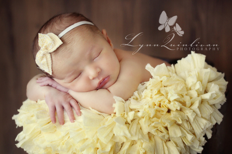 cute baby in yellow dress