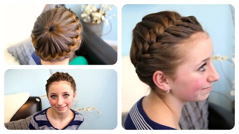 Starburst Crown Braid Updo Hairstyles Cute