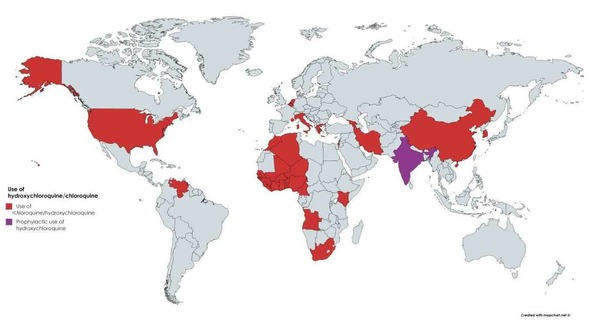 Hydroxychloroquine is now being used worldwide, according to a map from French Dr. Didier Raoult | Covid-19, SARS-Cov-2, vaccines, Remdesivir, Chloroquine...and all that Jazz | Scoop.it