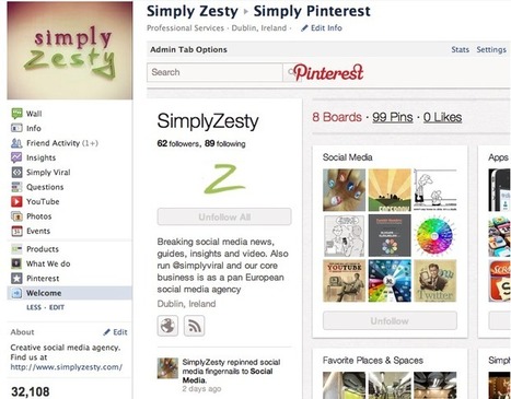 How to (easily) add a Pinterest tab to your Facebook Page – Simply Zesty - Simply Zesty | Public Relations & Social Marketing Insight | Scoop.it