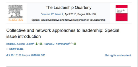 Collective and network approaches to leadership: Special issue introduction | Culture Change | Scoop.it