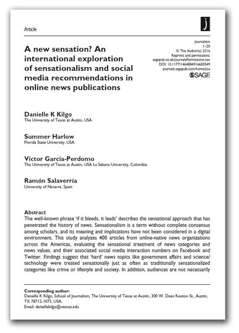 Sensacionalismo en los medios nativos digitales ― nuevo estudio – salaverria.es | #TRIC para los de LETRAS | Scoop.it