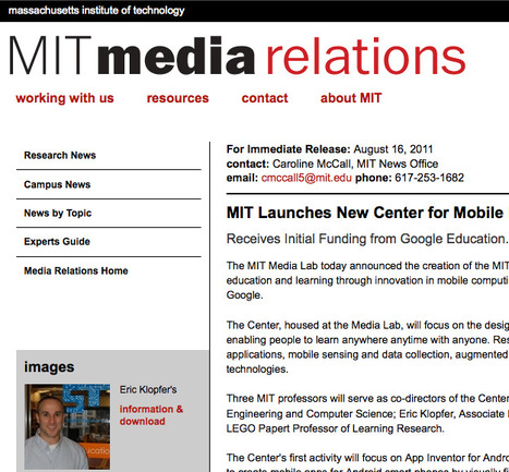 MIT Launches New Center for Mobile Learning - MIT Media Relations | actions de concertation citoyenne | Scoop.it