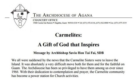 Archbishop Hon apologizes to Carmelite Sisters - KUAM.com | The Unseen World | Scoop.it