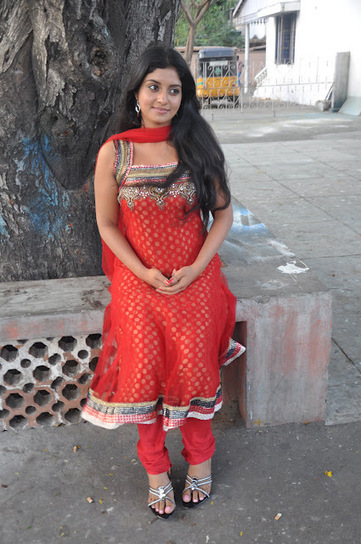 Actress Athmiya in Dark Orange Sleeveless Designer Anarkali Churidar Stills | Indian Fashion Updates | Scoop.it